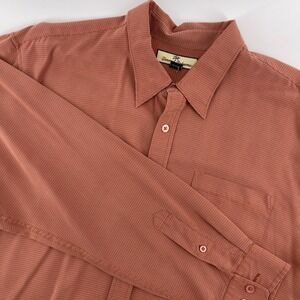 Tommy Bahama XL Coral Plaid Long Sleeve Button‎ Up Shirt Menswear